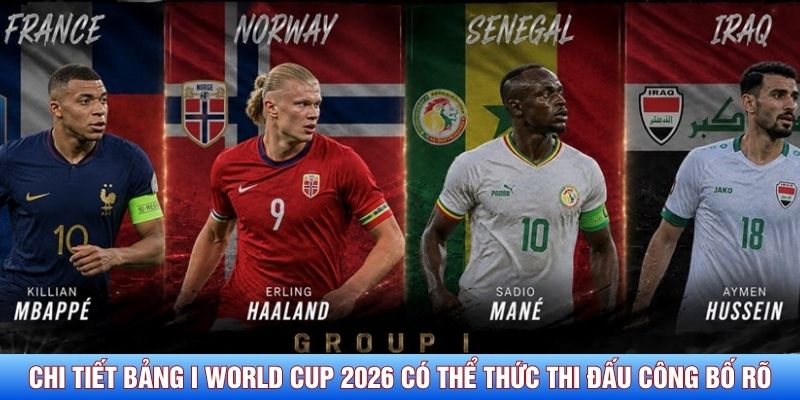 Chi tiết bảng I World Cup 2026 có thể thức thi đấu công bố rõ