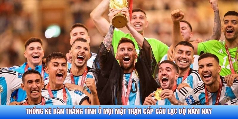Thống kê bàn thắng tính ở mọi mặt trận cấp câu lạc bộ năm nay
